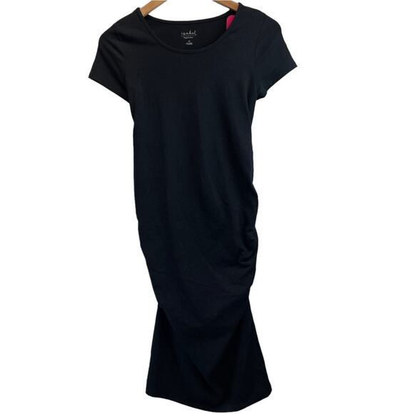Isabel by Ingrid & Isabel Maternity Dress WMNS XS Black Short Sleeve Stretch - Picture 2 of 8